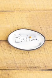 Believe Mini Oval Tray 