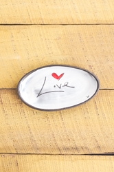 Love (word) Mini Oval Tray 