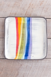 Rainbow Square Plate (Small/Large) 